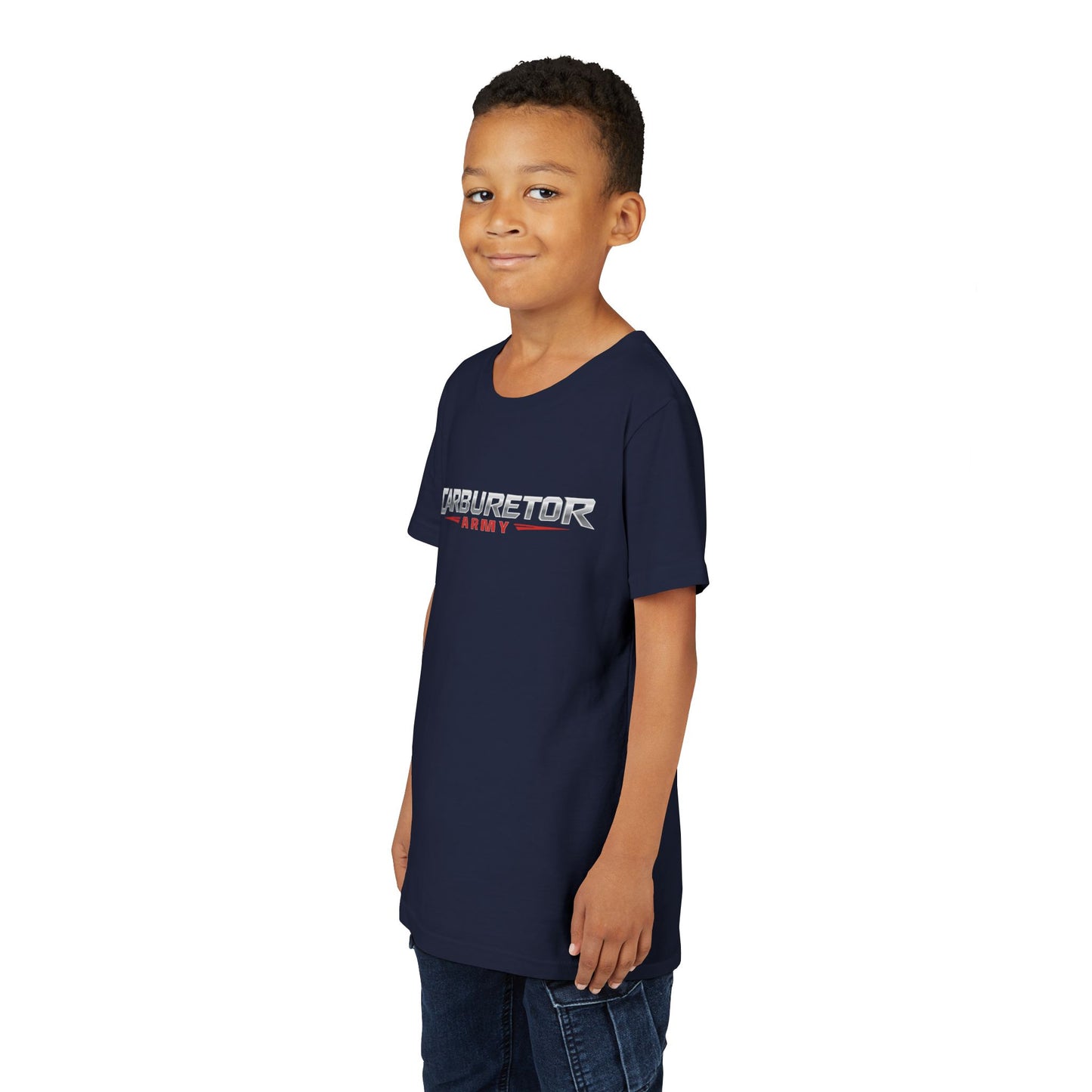 Youth Tee — "Carburetor Army" Racing Logo Shirt