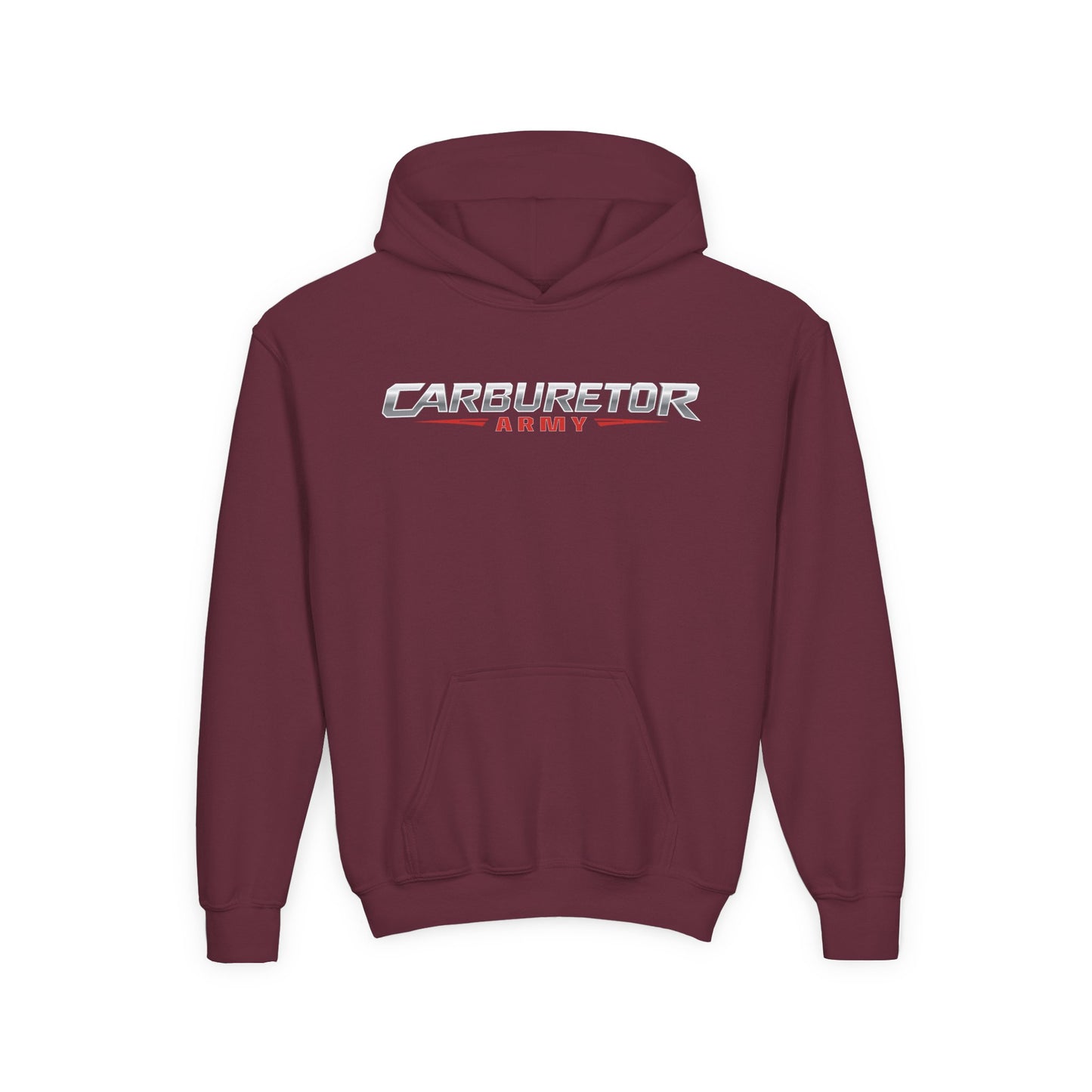 Youth Hoodie — "Carburetor Army" Logo Pullover