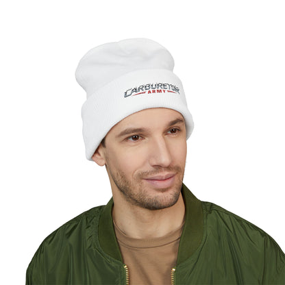 Cuffed Beanie — Carburetor Army Embroidered Logo Winter Hat