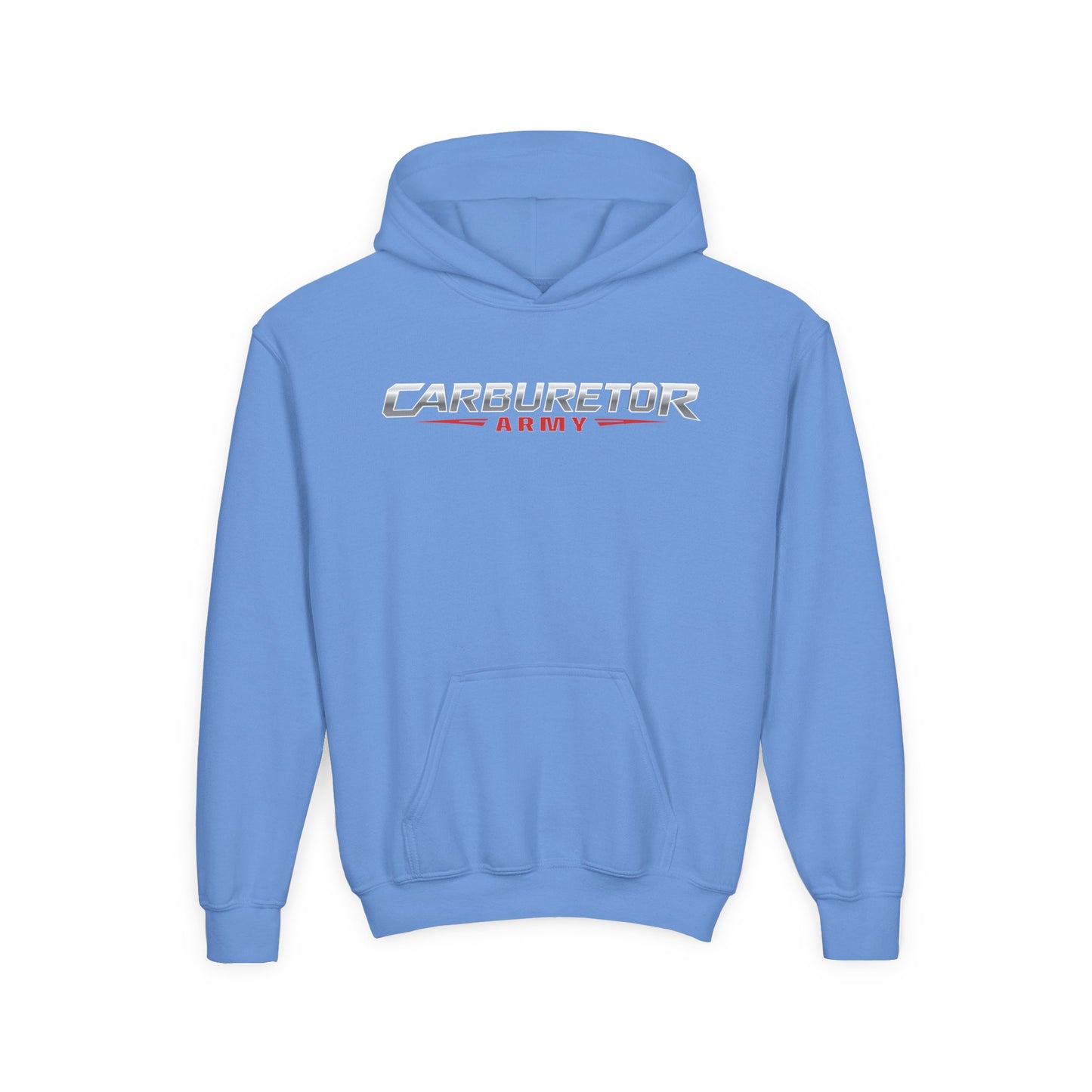 Youth Hoodie — "Carburetor Army" Logo Pullover