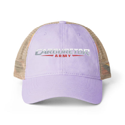 Women's Washed Mesh-Back Cap with pony tail hole