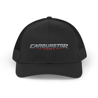 Survivor Embroidered Trucker Cap — Distressed Patriotic Snapback