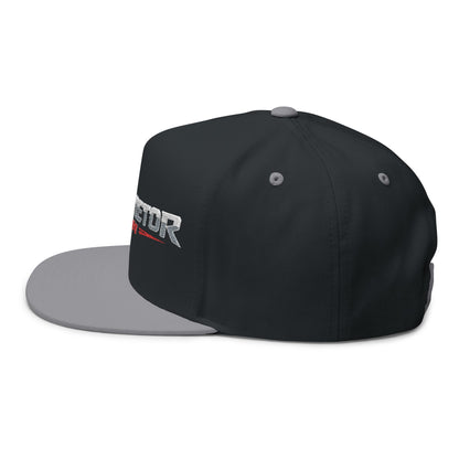 Flat Bill Cap — "Carburetor Army" Embroidered Snapback Hat